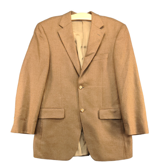 John W. Nordstrom Men's Blazer Suit Jacket Brown Actual 40x31.5 Cashmere - Picture 1 of 14